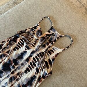 Nicole Miller Animal Print Halter Top